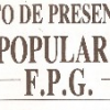 10 de marzo de 1988: documento de presentación da FPG